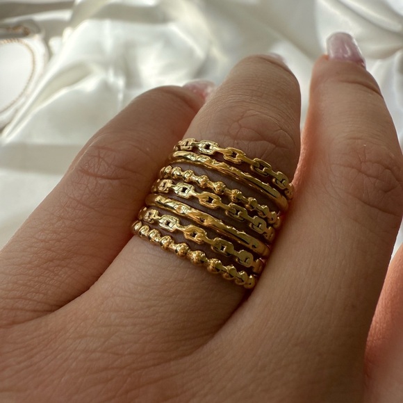 Sprial ring
Adjustable ring
Gold Plated Stainless Steel Ring - Picture 14 of 14